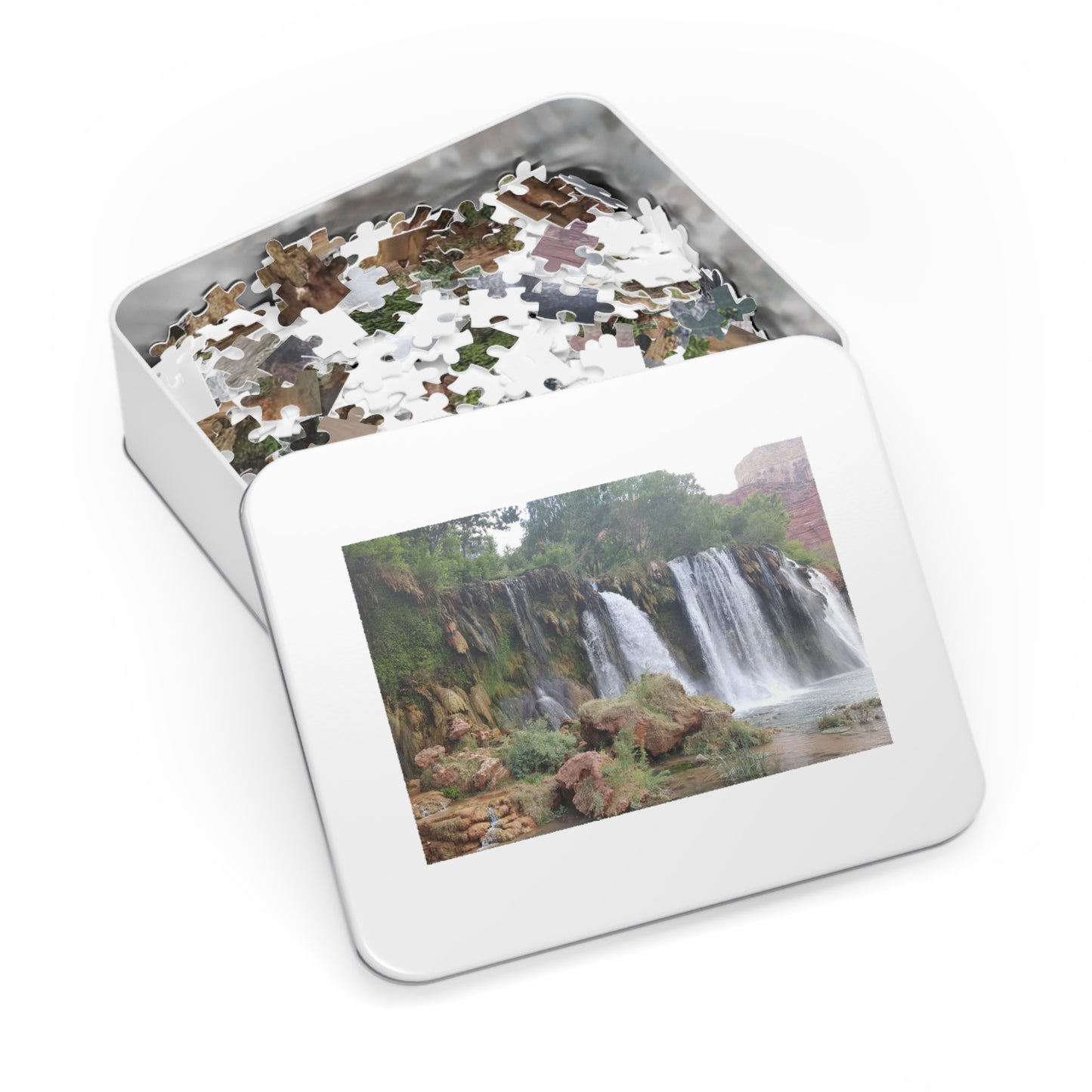 Waterfall Wonders: Puzzle Your Way to Paradise, Jigsaw Puzzle, Arizona Waterfall