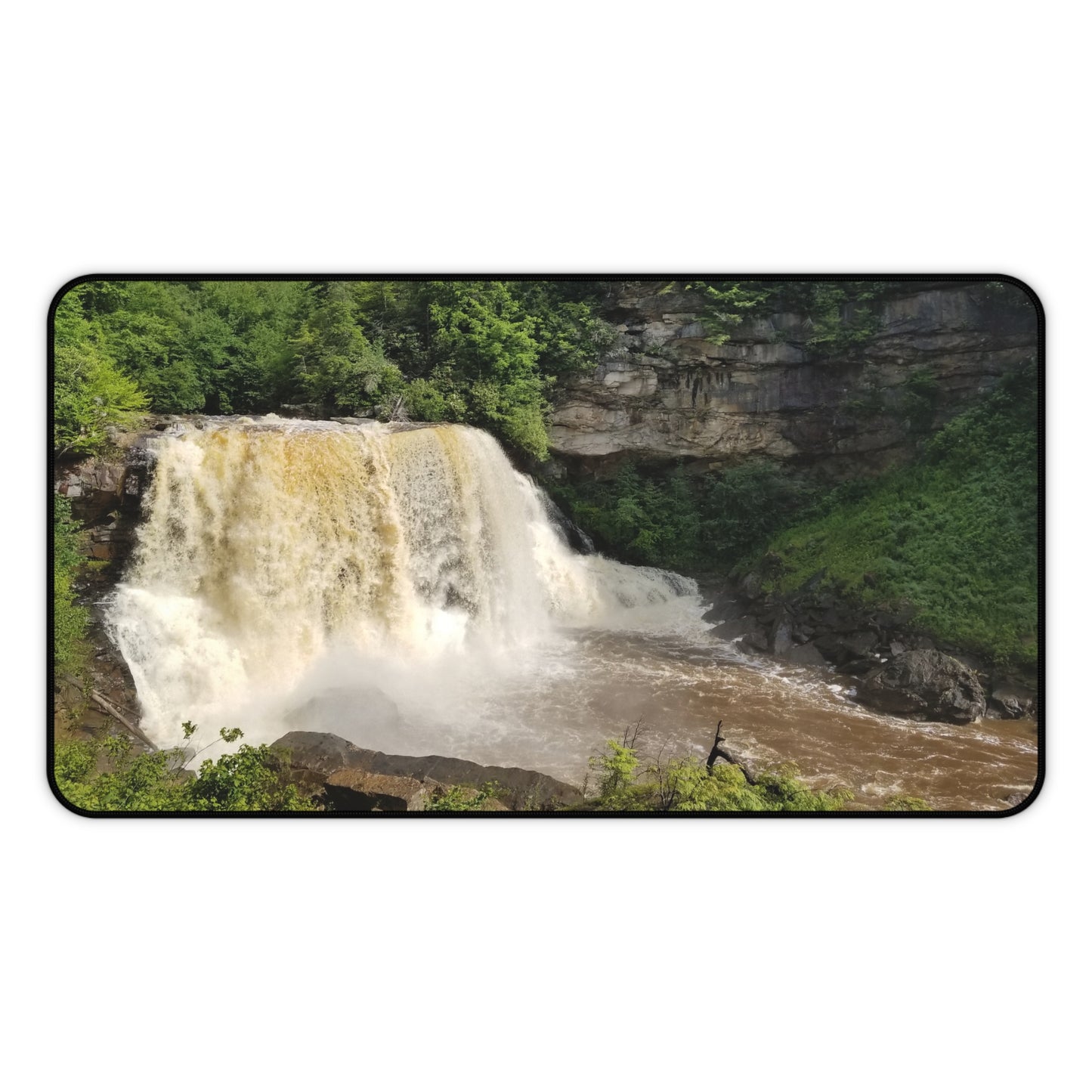 Work? Oh, You Mean Daydreaming with a Keyboard, Desk Mat, Blackwater Falls Design