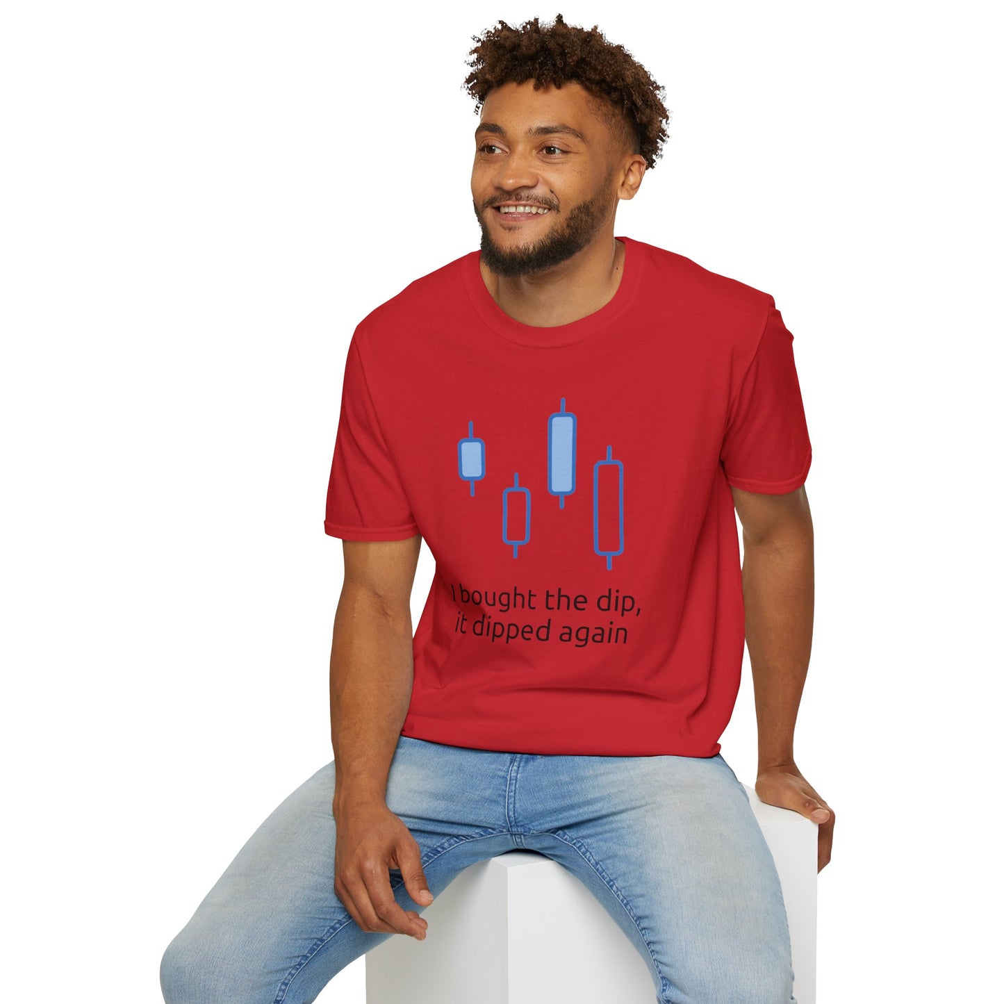 Buying the Dip-Crypto, Unisex T-Shirt - Trendy Financial Market Trader Shirt