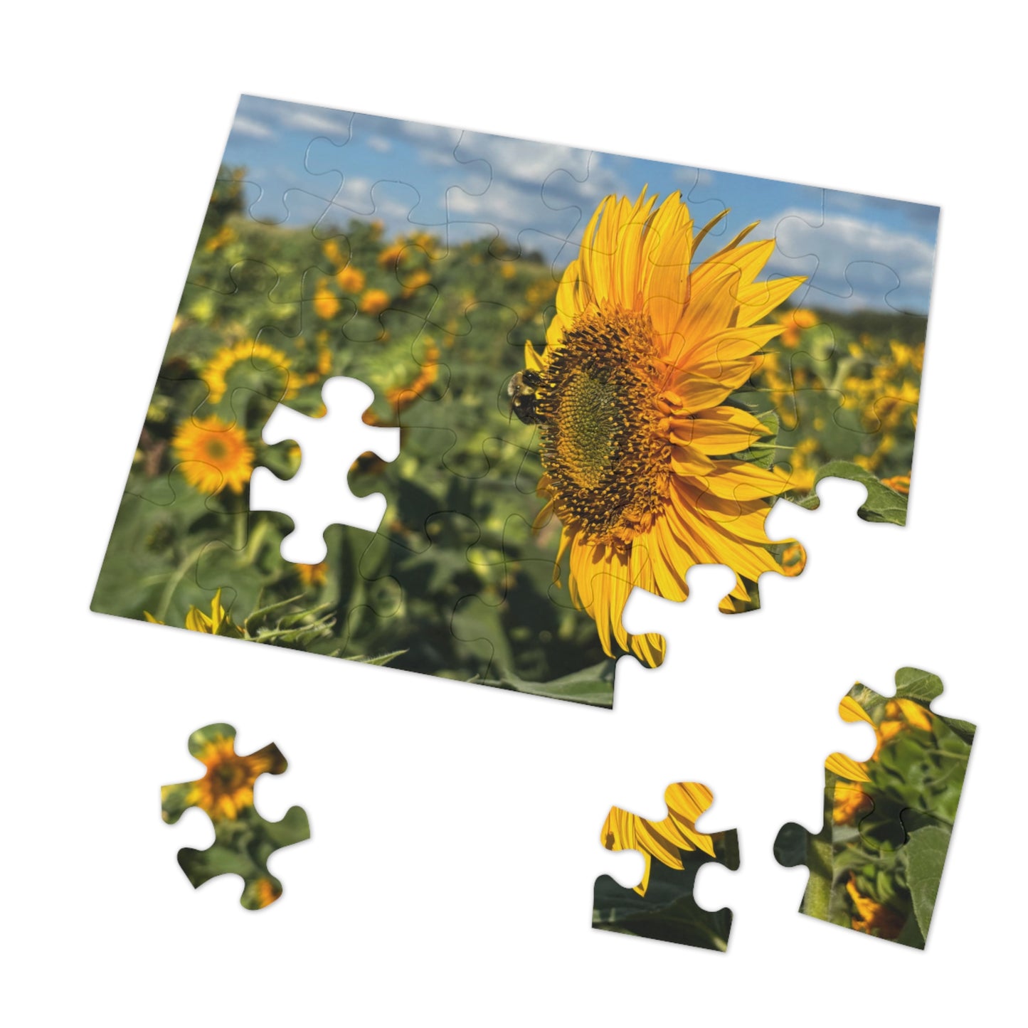 Jigsaw Puzzle - Bumble Bee on a Sunflower