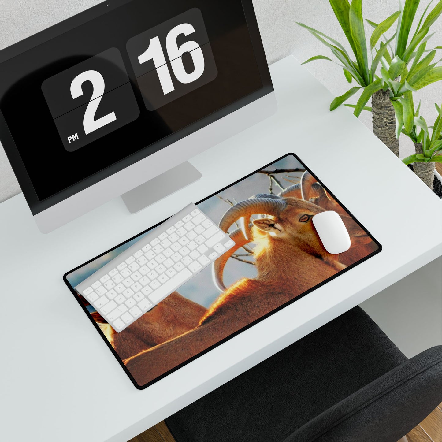 Barbary Sheep Desk Mat, Workday Escape, One Daydream at a Time