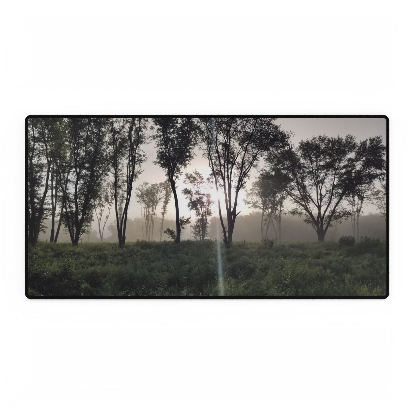 Brain Fog Meets Desk Fog Desk Mats - Foggy Morning, Desk Accessories, Mouse Pad, Office Decor, Desk Organizer, Desk Blotter