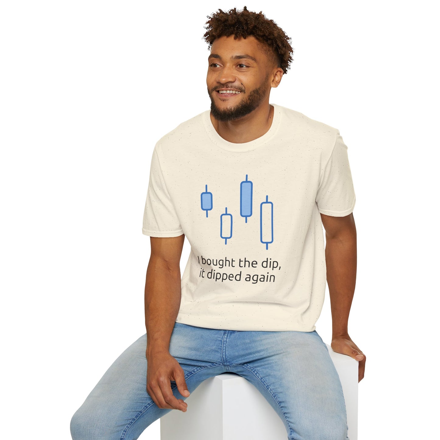 Buying the Dip-Crypto, Unisex T-Shirt - Trendy Financial Market Trader Shirt