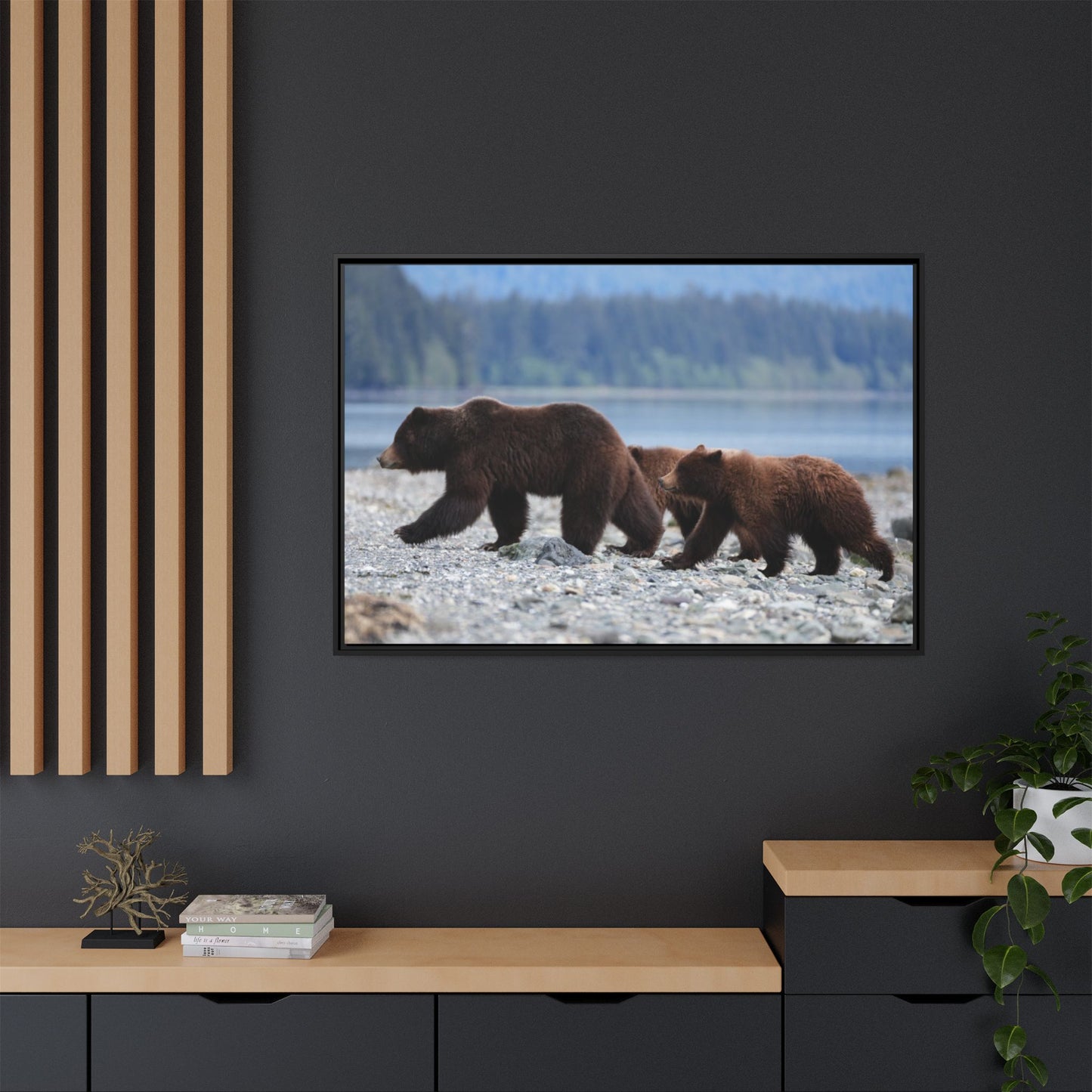 Mother Grizzly Bear & Cubs