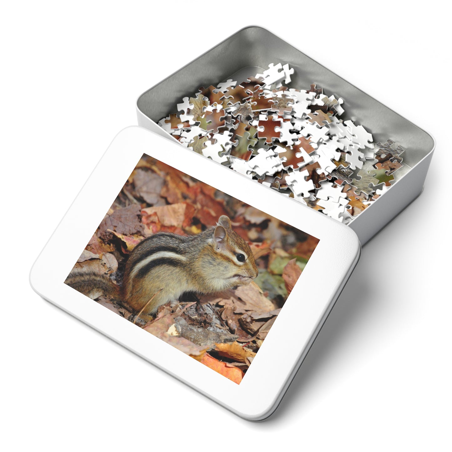 Charming Chipmunk Chaos, Jigsaw Puzzle, Chipmunk Design