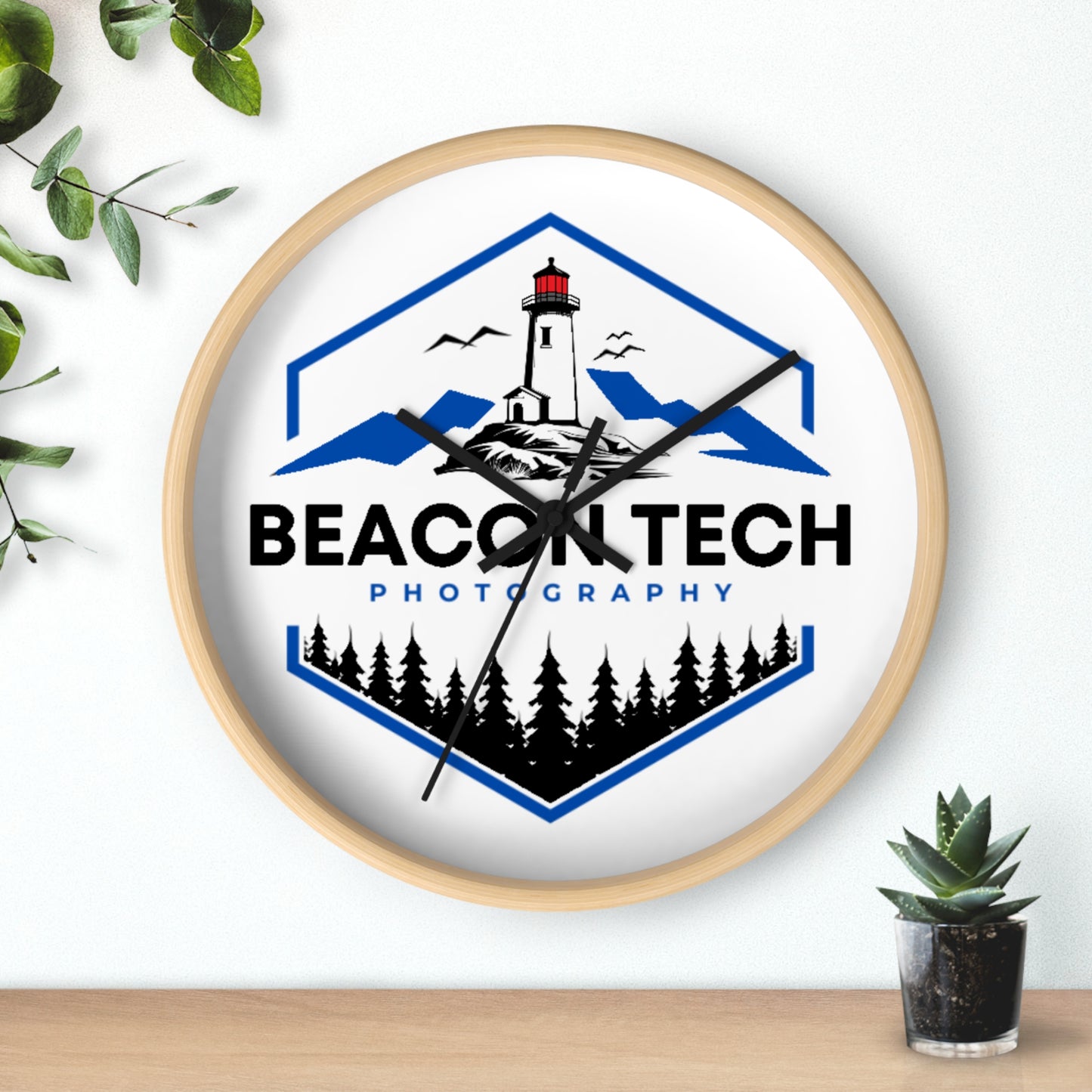 Beacon Tech Photography Wall Clock