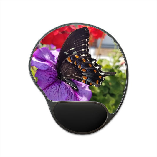 Butterfly Bliss Mouse Pad with Wrist Rest, For 8 Hours of Work and Daydreams of Fluttering Away!