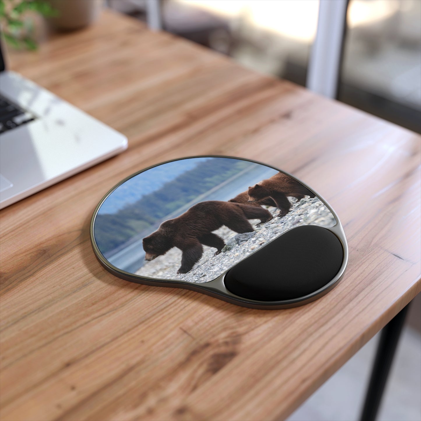 Mama Grizzly Mouse Pad with Wrist Rest, Your Cozy Sidekick for 8 Hours of Bearly Working!