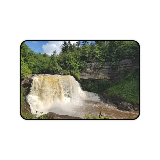 Work? Oh, You Mean Daydreaming with a Keyboard, Desk Mat, Blackwater Falls Design