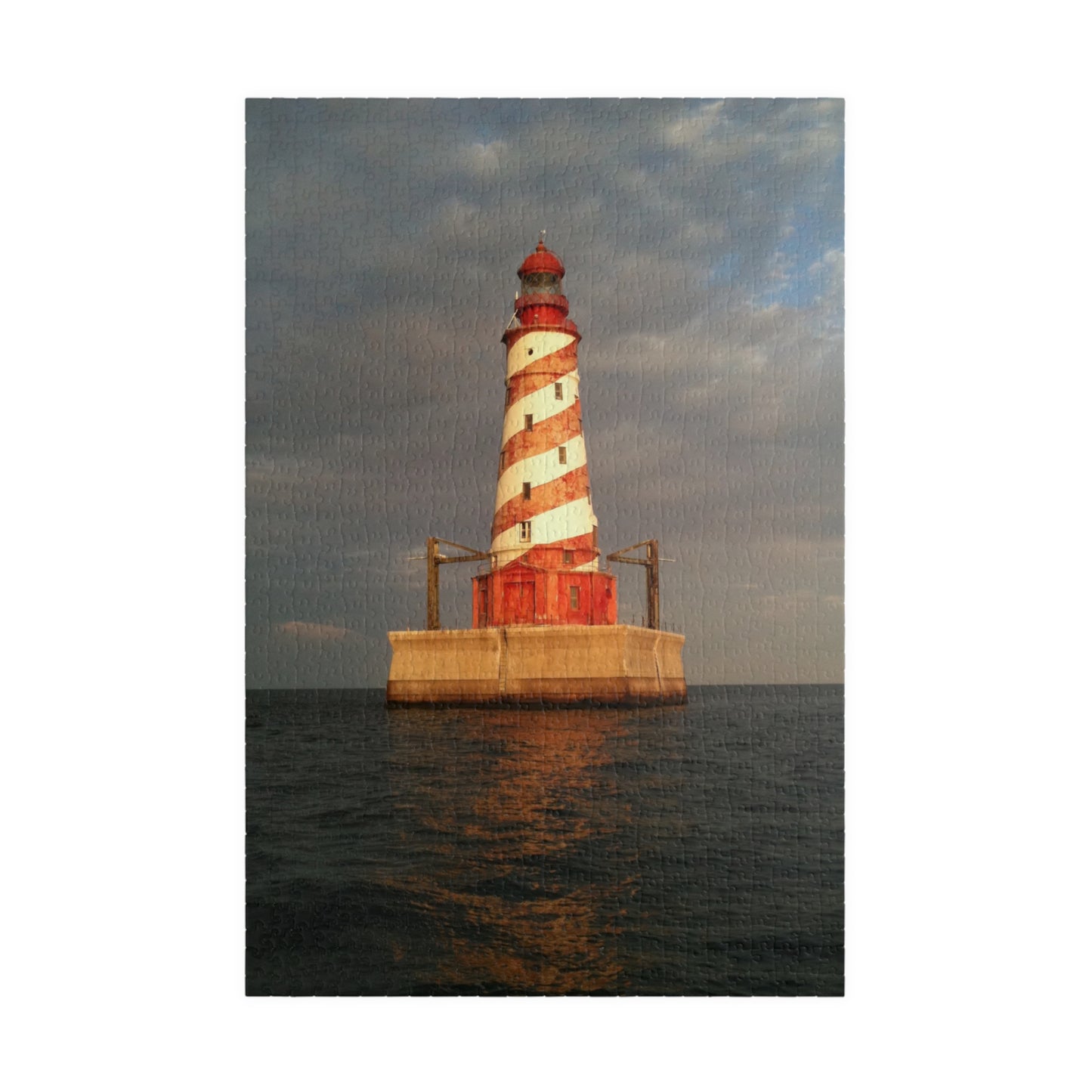 Mystery at White Shoal, Jigsaw Puzzle, White Shoal Lighthouse, Sunrise