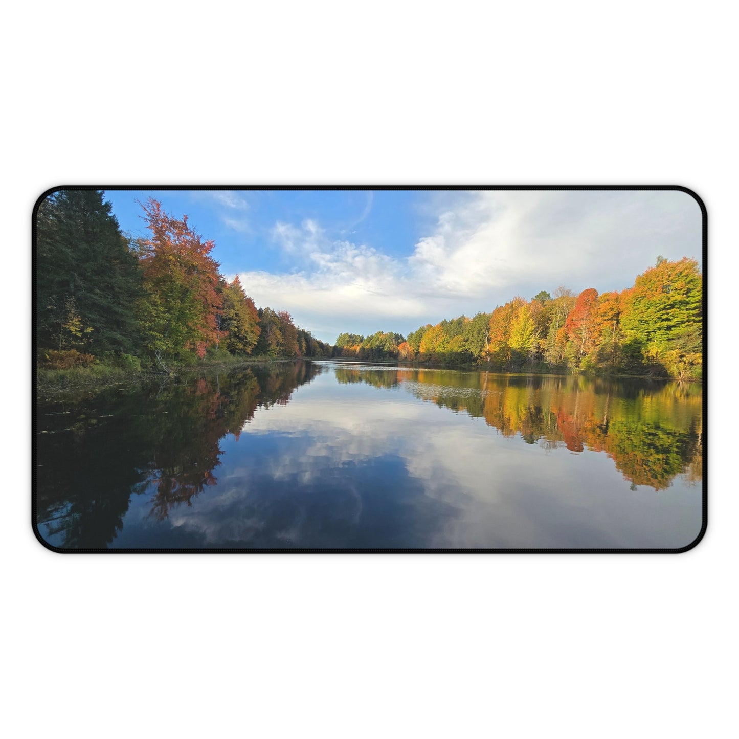 Desk Mat - Pond Reflection Nature Scene