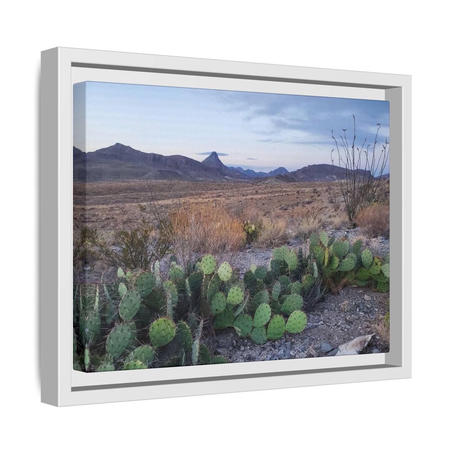 Terlingua Desert Sunset Matte Canvas Print (Framed)