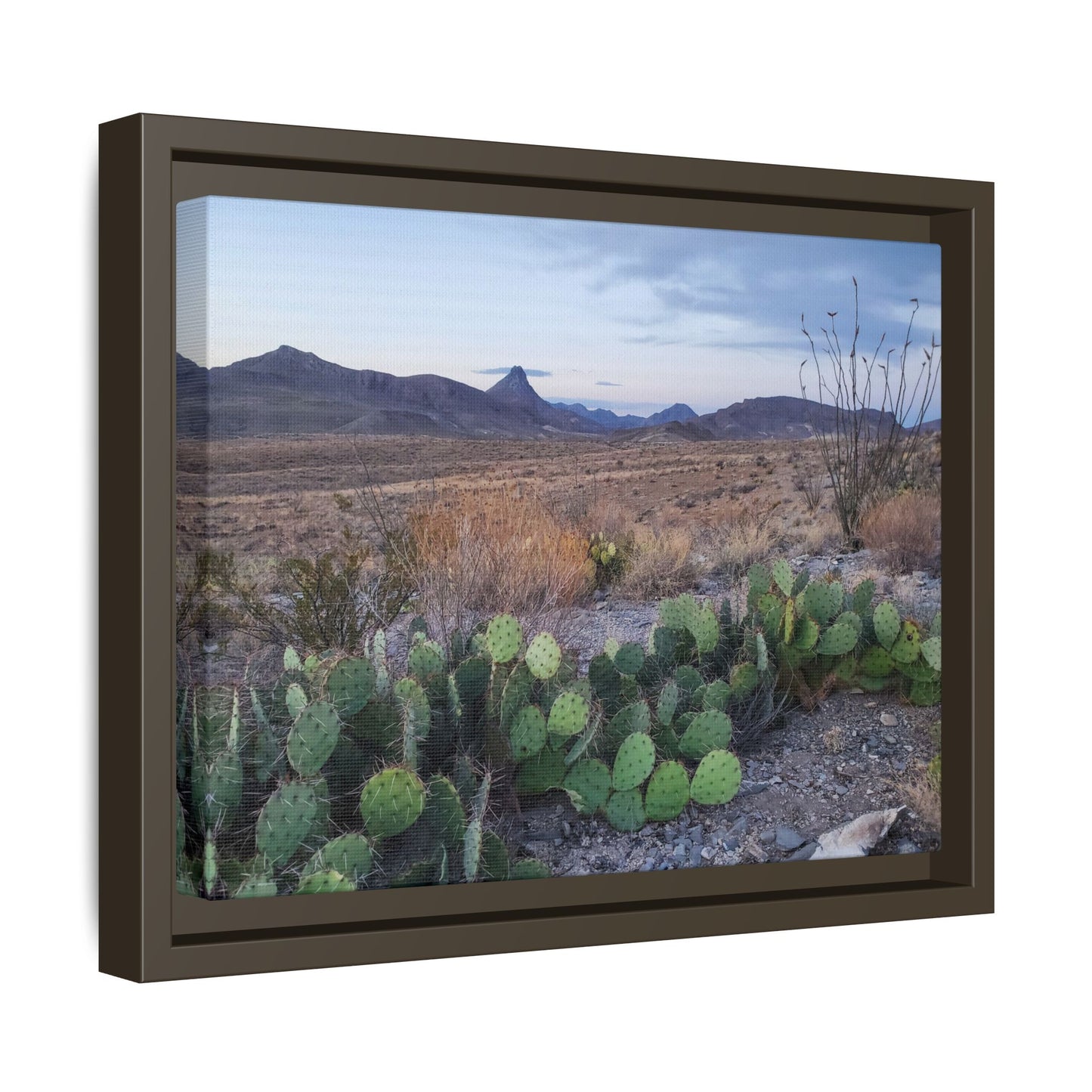 Terlingua Desert Sunset Matte Canvas Print (Framed)