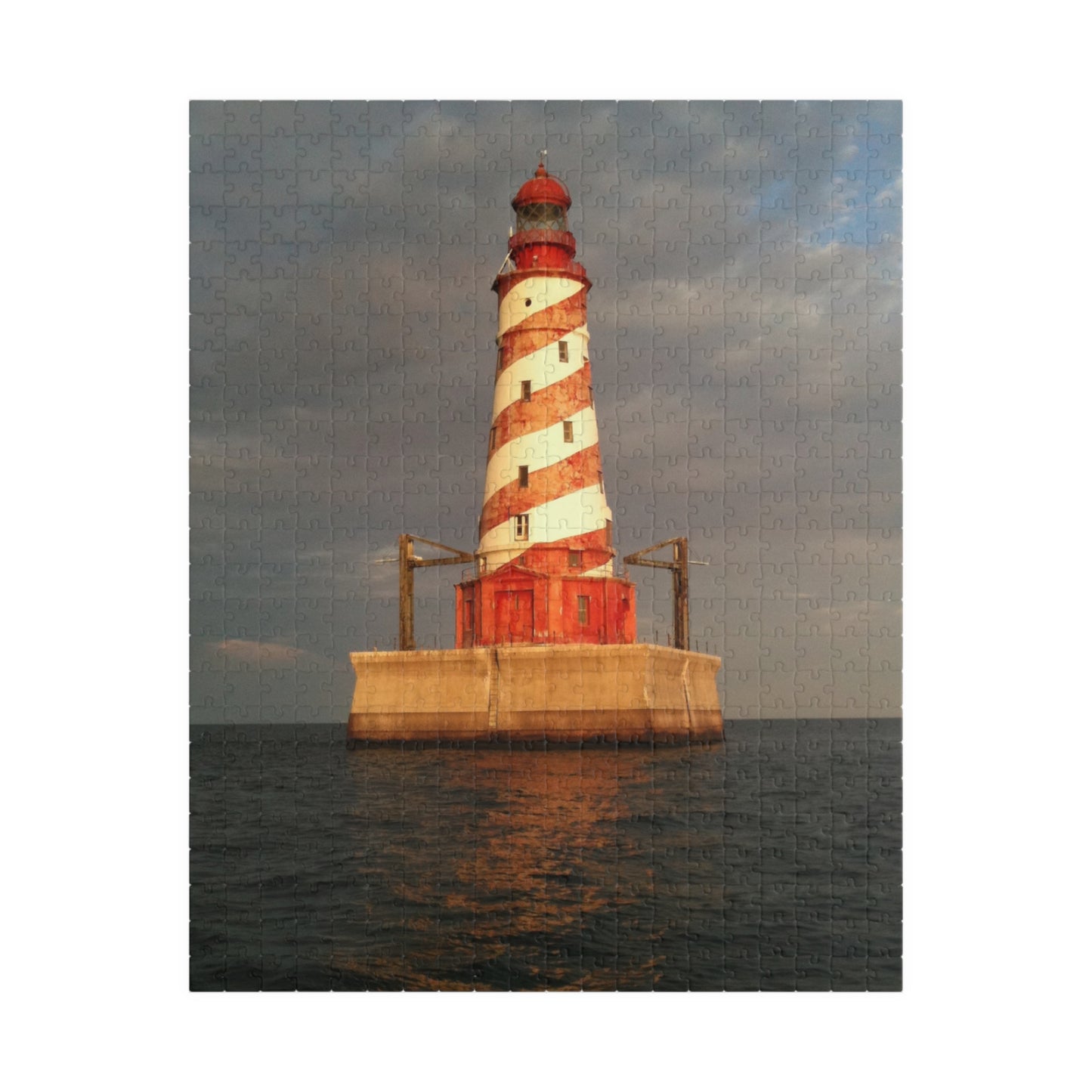 Mystery at White Shoal, Jigsaw Puzzle, White Shoal Lighthouse, Sunrise