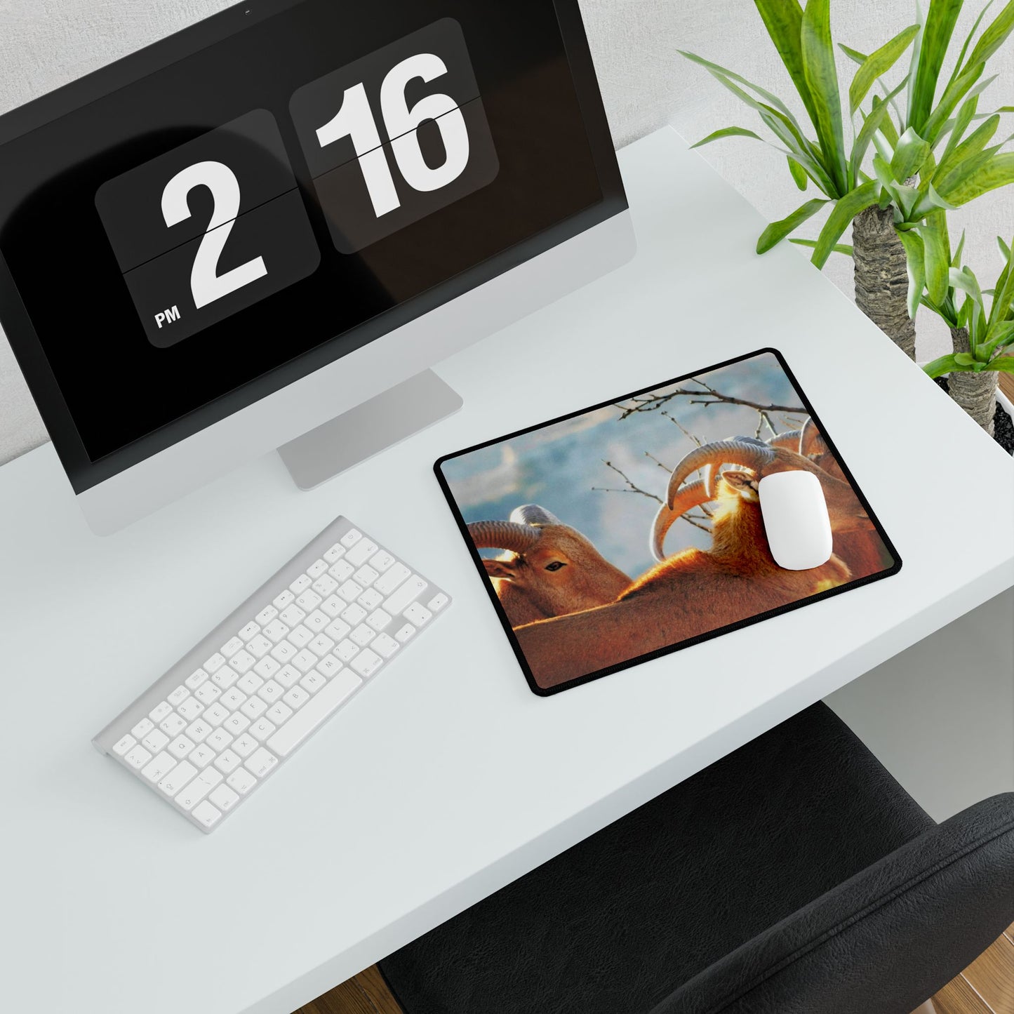 Barbary Sheep Desk Mat, Workday Escape, One Daydream at a Time