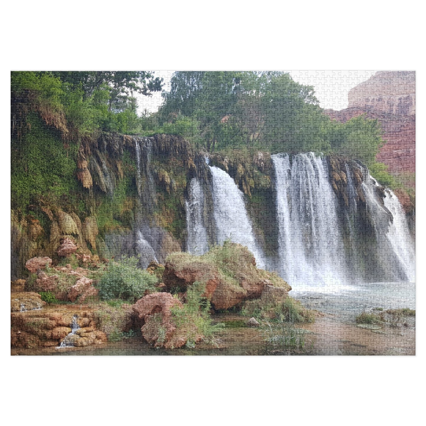 Waterfall Wonders: Puzzle Your Way to Paradise, Jigsaw Puzzle, Arizona Waterfall