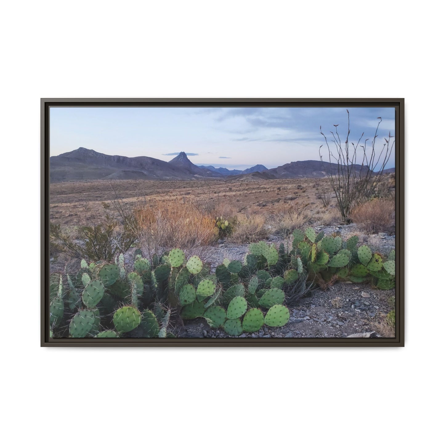 Terlingua Desert Sunset Matte Canvas Print (Framed)