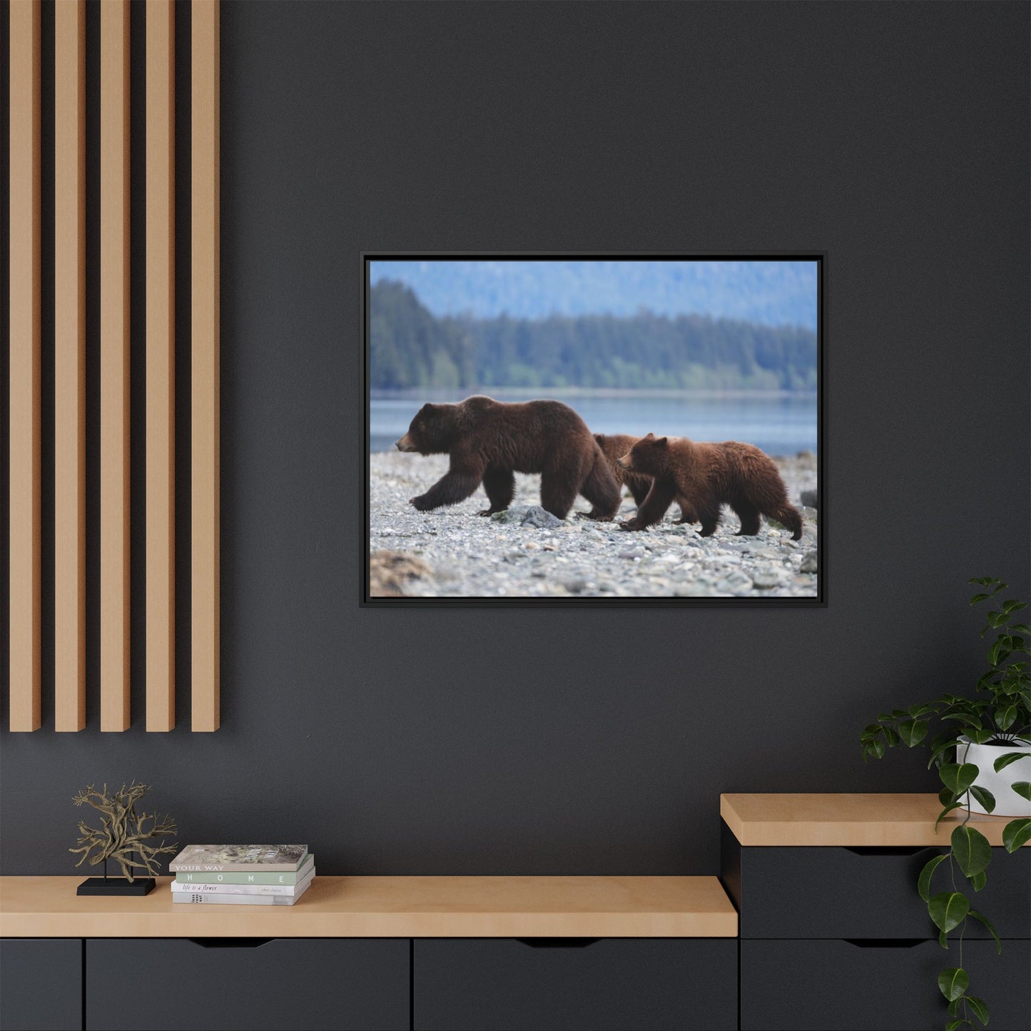 Mother Grizzly Bear & Cubs