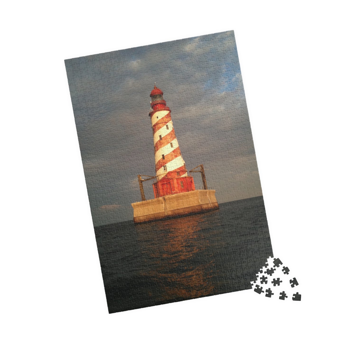 Mystery at White Shoal, Jigsaw Puzzle, White Shoal Lighthouse, Sunrise