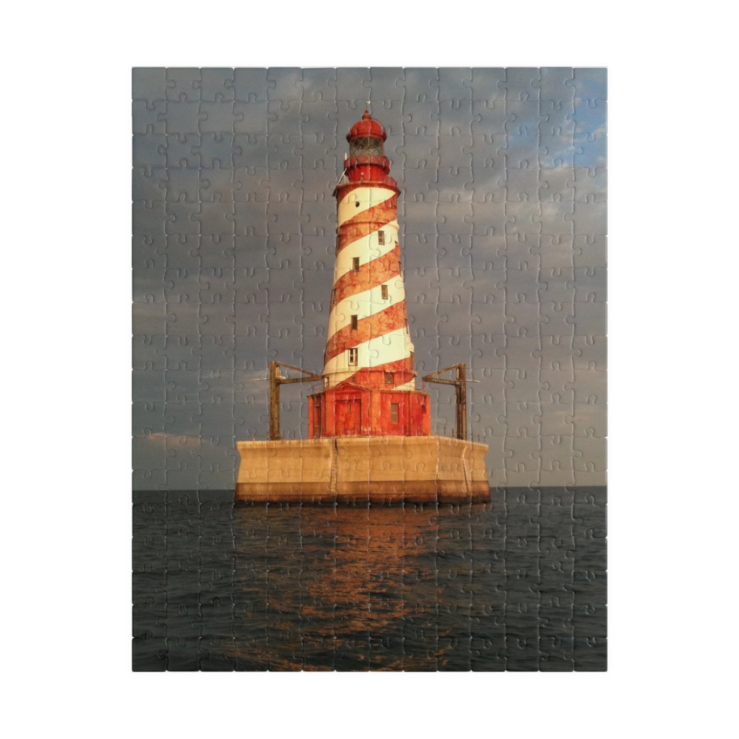 Mystery at White Shoal, Jigsaw Puzzle, White Shoal Lighthouse, Sunrise