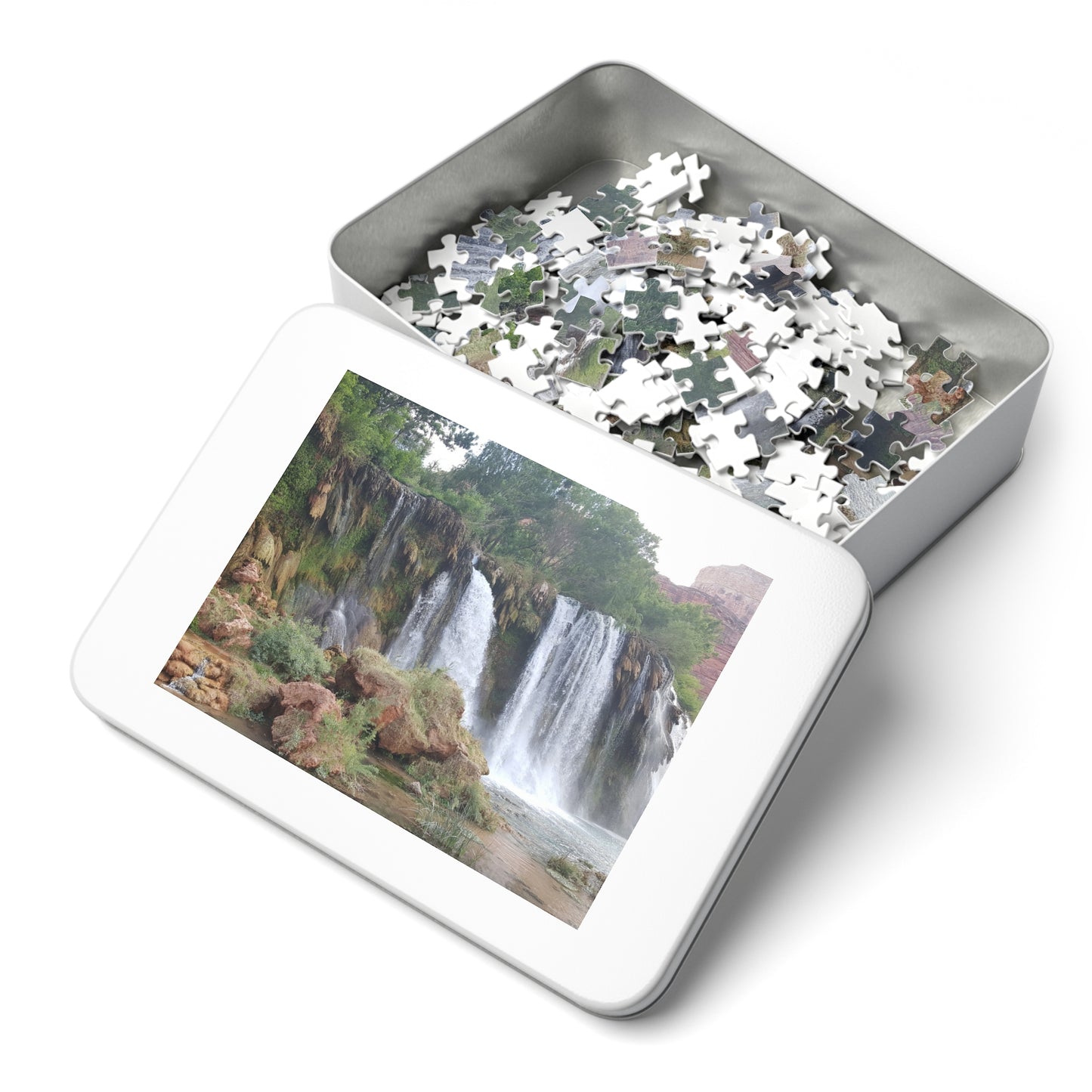 Waterfall Wonders: Puzzle Your Way to Paradise, Jigsaw Puzzle, Arizona Waterfall