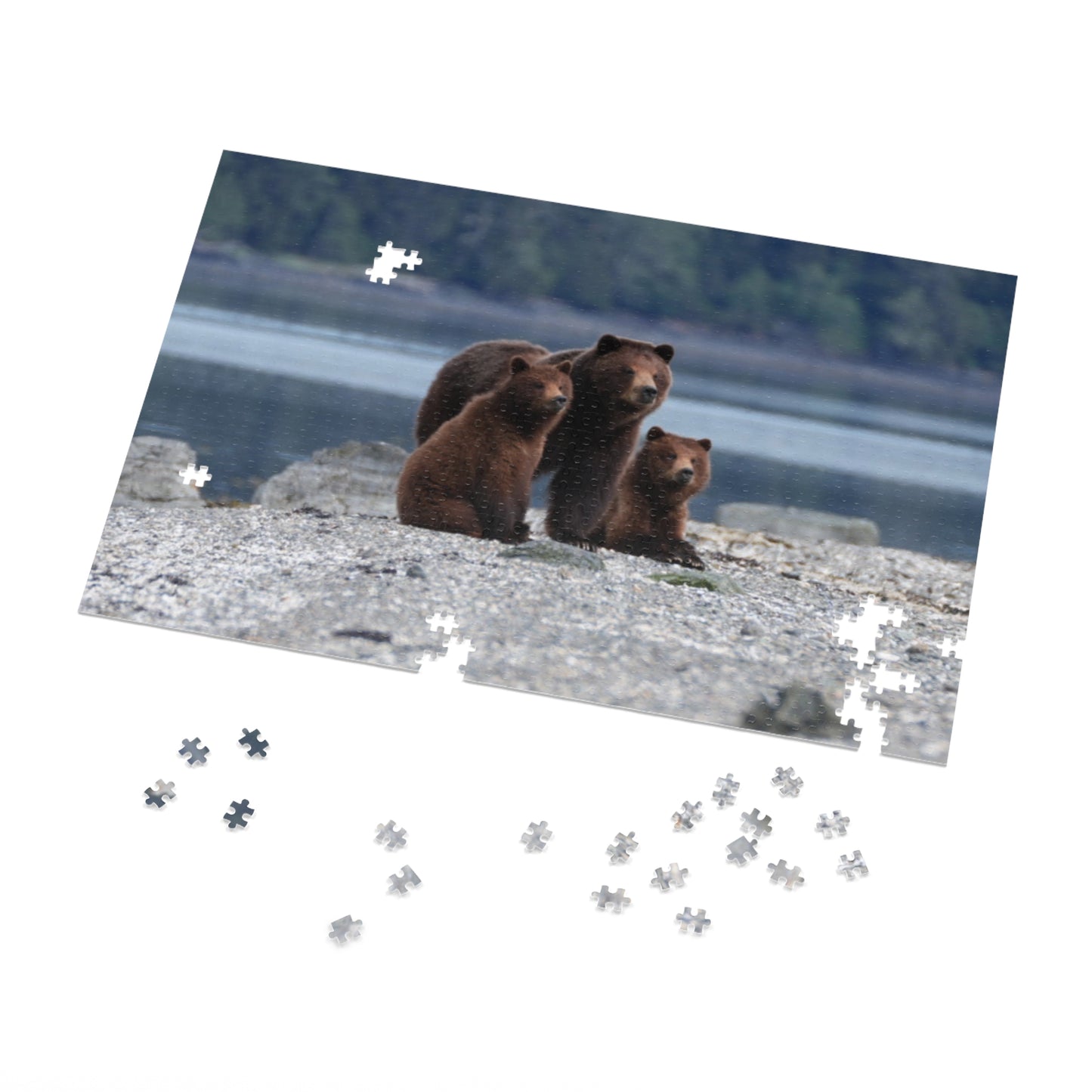 Mama Grizzly's Watchful Puzzle Adventure!, Jigsaw Puzzle with Tin