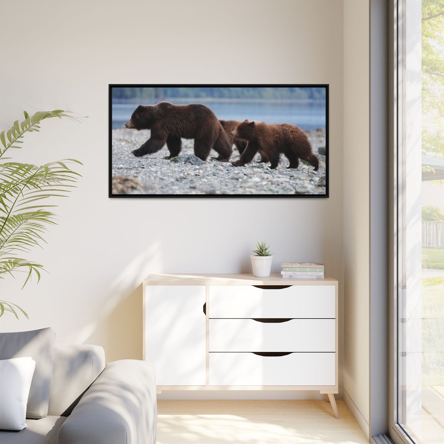 Mother Grizzly Bear & Cubs