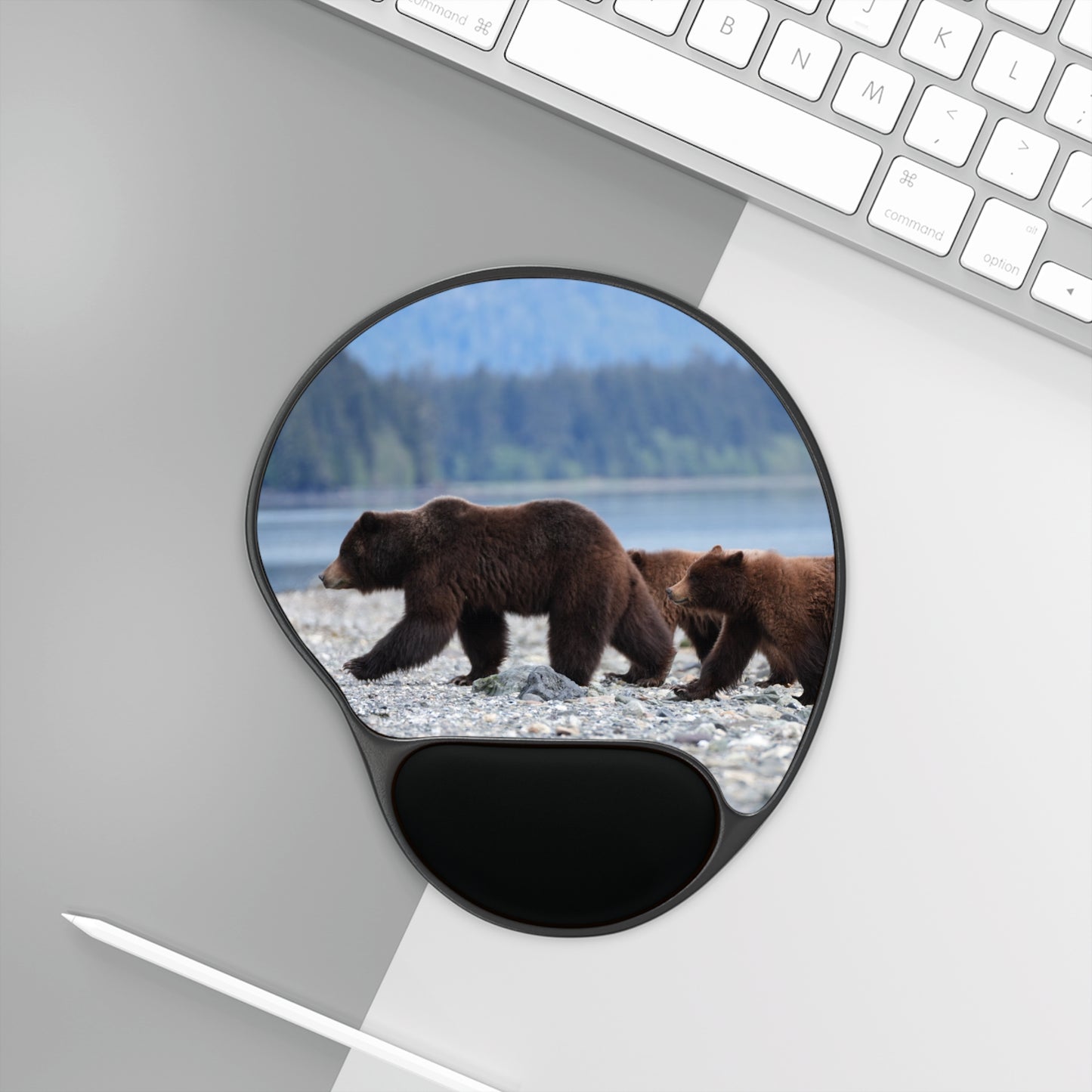 Mama Grizzly Mouse Pad with Wrist Rest, Your Cozy Sidekick for 8 Hours of Bearly Working!