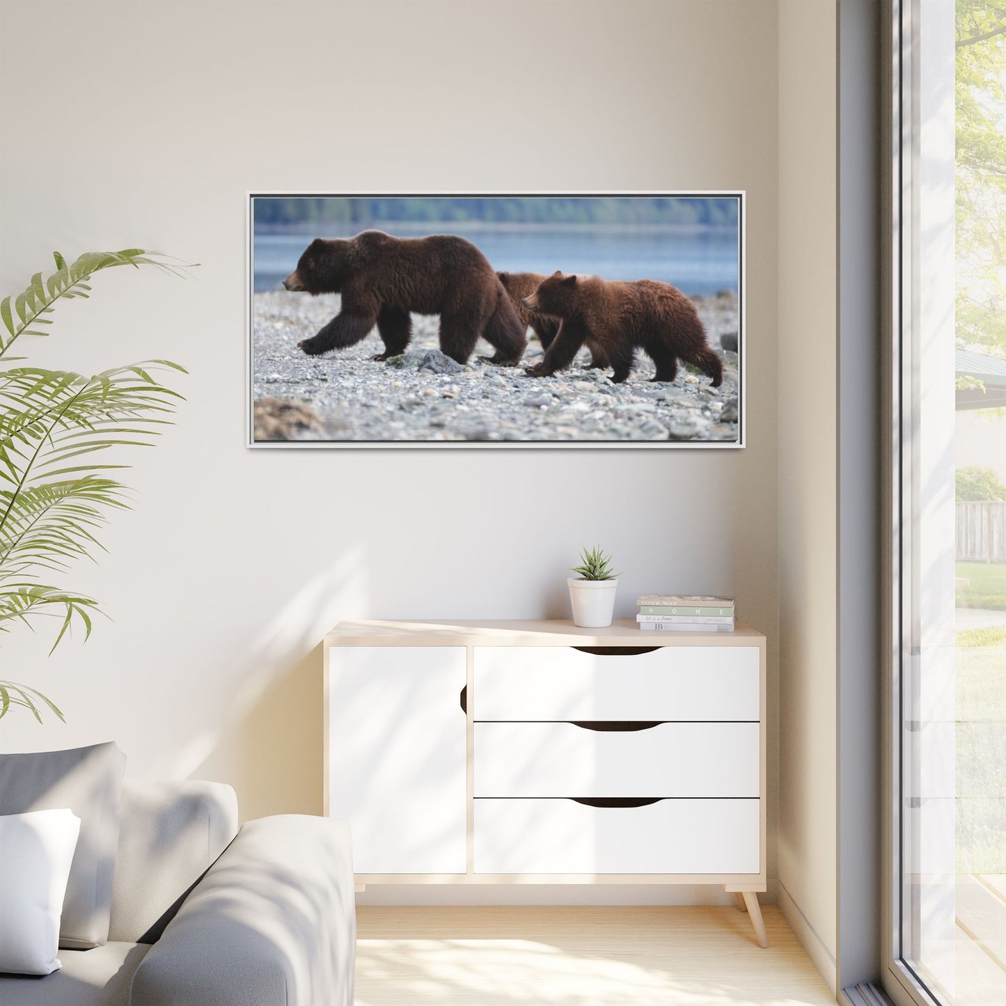 Mother Grizzly Bear & Cubs
