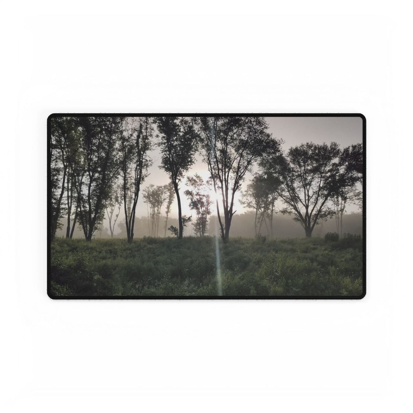 Brain Fog Meets Desk Fog Desk Mats - Foggy Morning, Desk Accessories, Mouse Pad, Office Decor, Desk Organizer, Desk Blotter