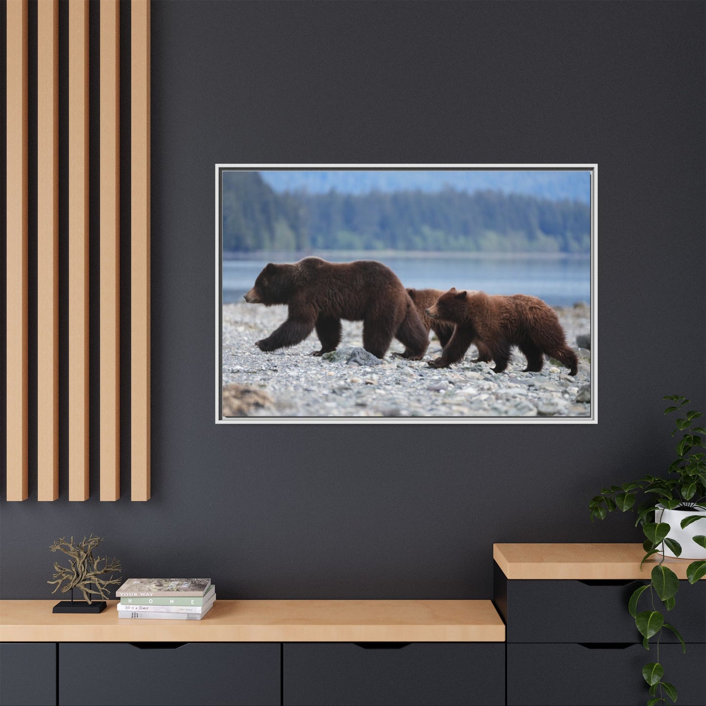 Mother Grizzly Bear & Cubs