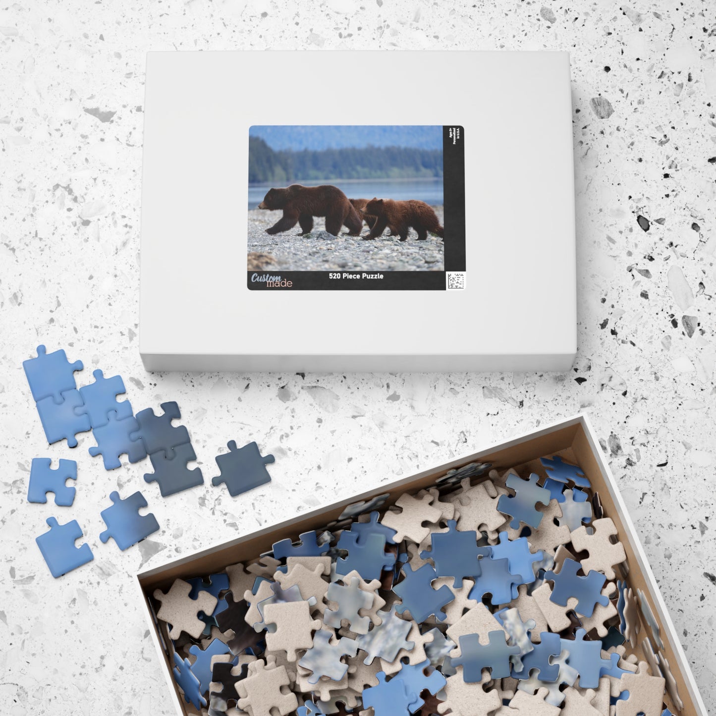 Clamming Up: A Bear-y Fun Puzzle Adventure, Jigsaw Puzzle, Jigsaw Game for Kids and Adults, Wildlife Animal Design, Relaxing Hobby