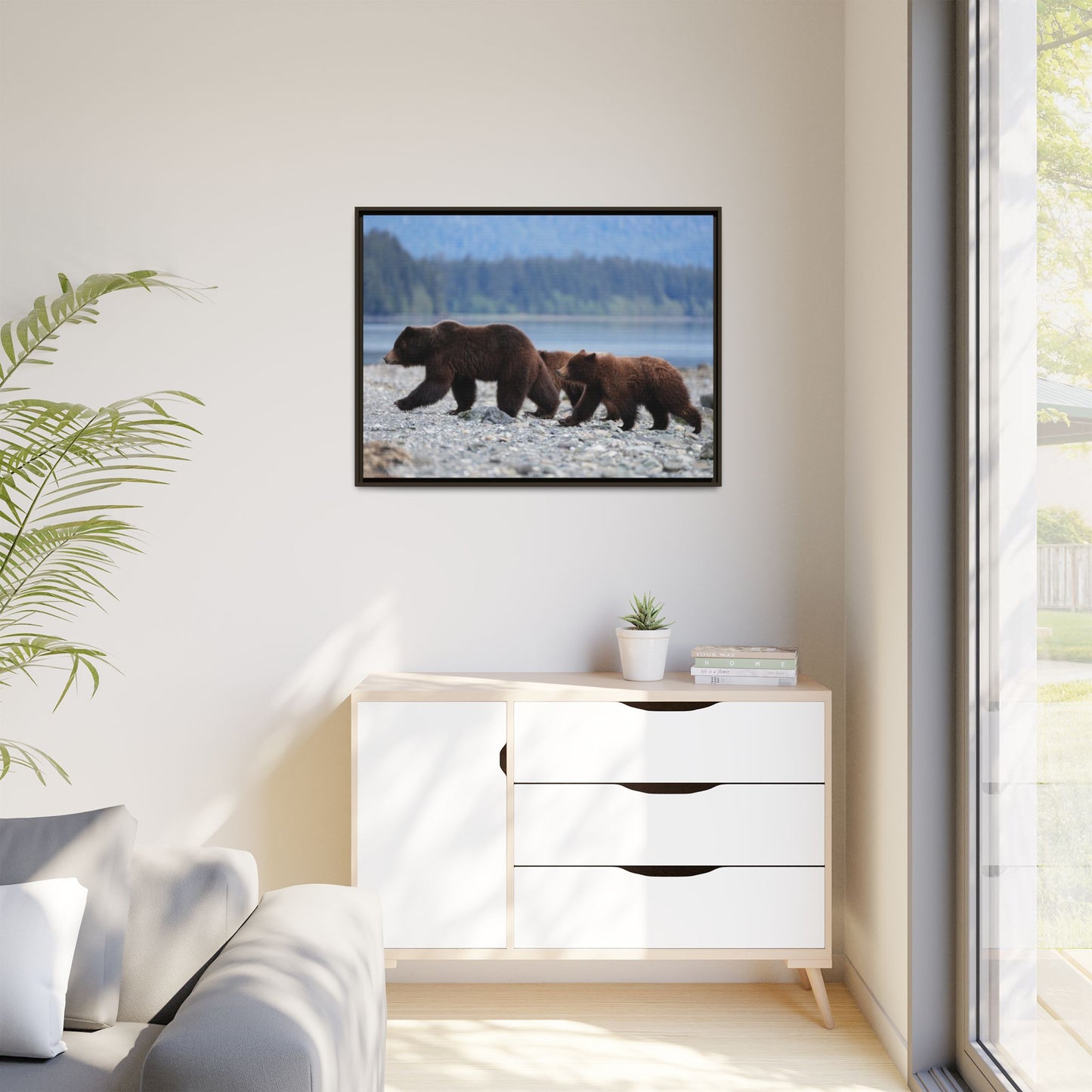Mother Grizzly Bear & Cubs