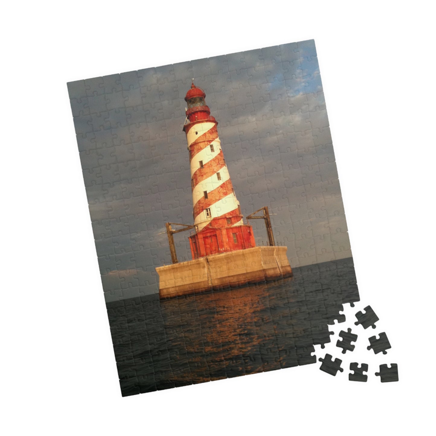 Mystery at White Shoal, Jigsaw Puzzle, White Shoal Lighthouse, Sunrise