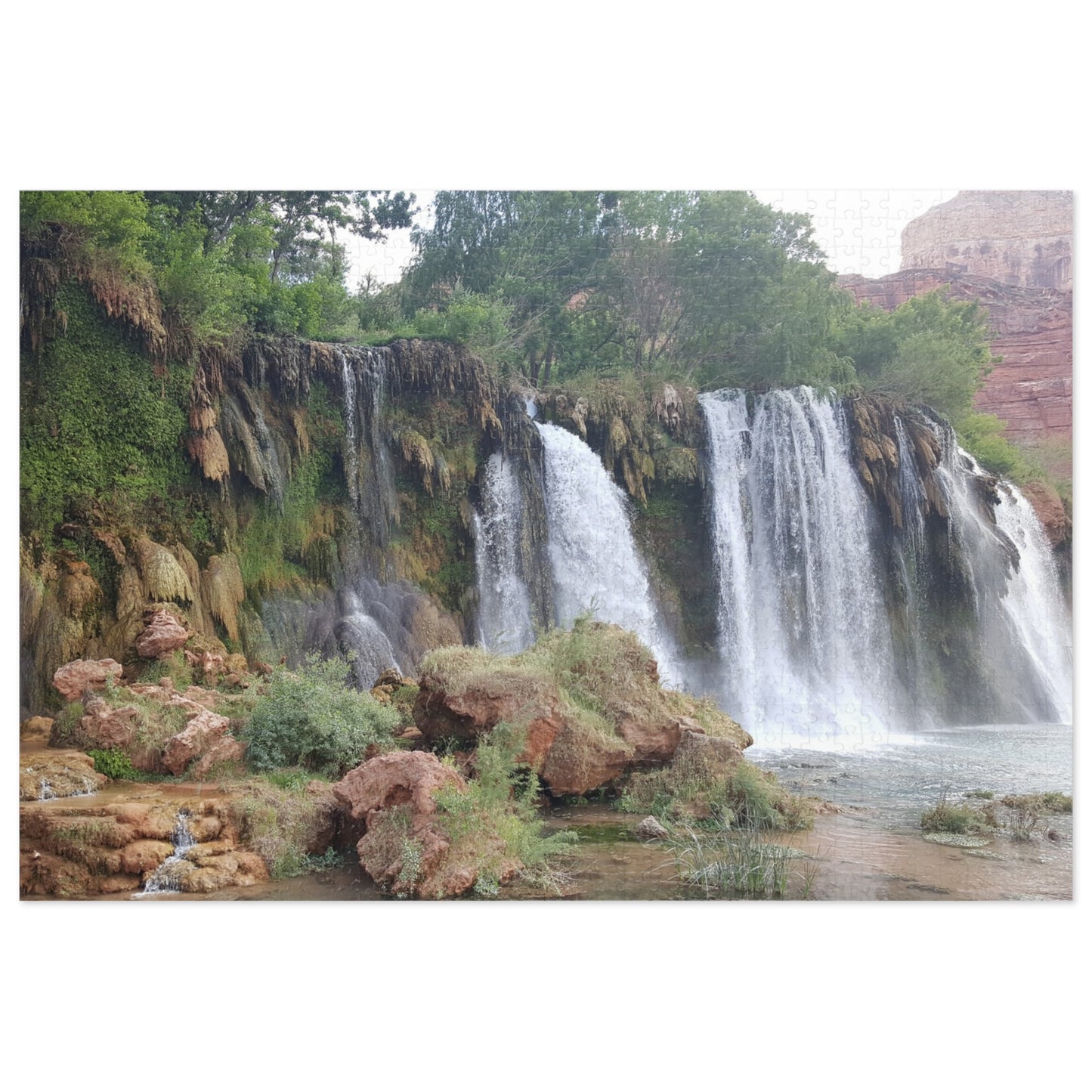 Waterfall Wonders: Puzzle Your Way to Paradise, Jigsaw Puzzle, Arizona Waterfall