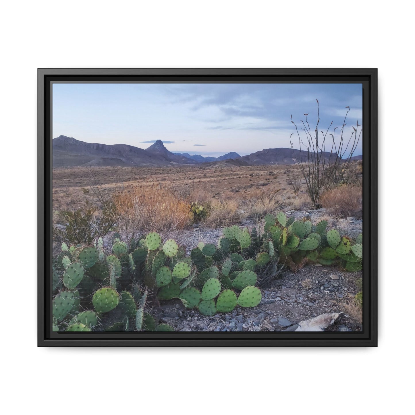 Terlingua Desert Sunset Matte Canvas Print (Framed)