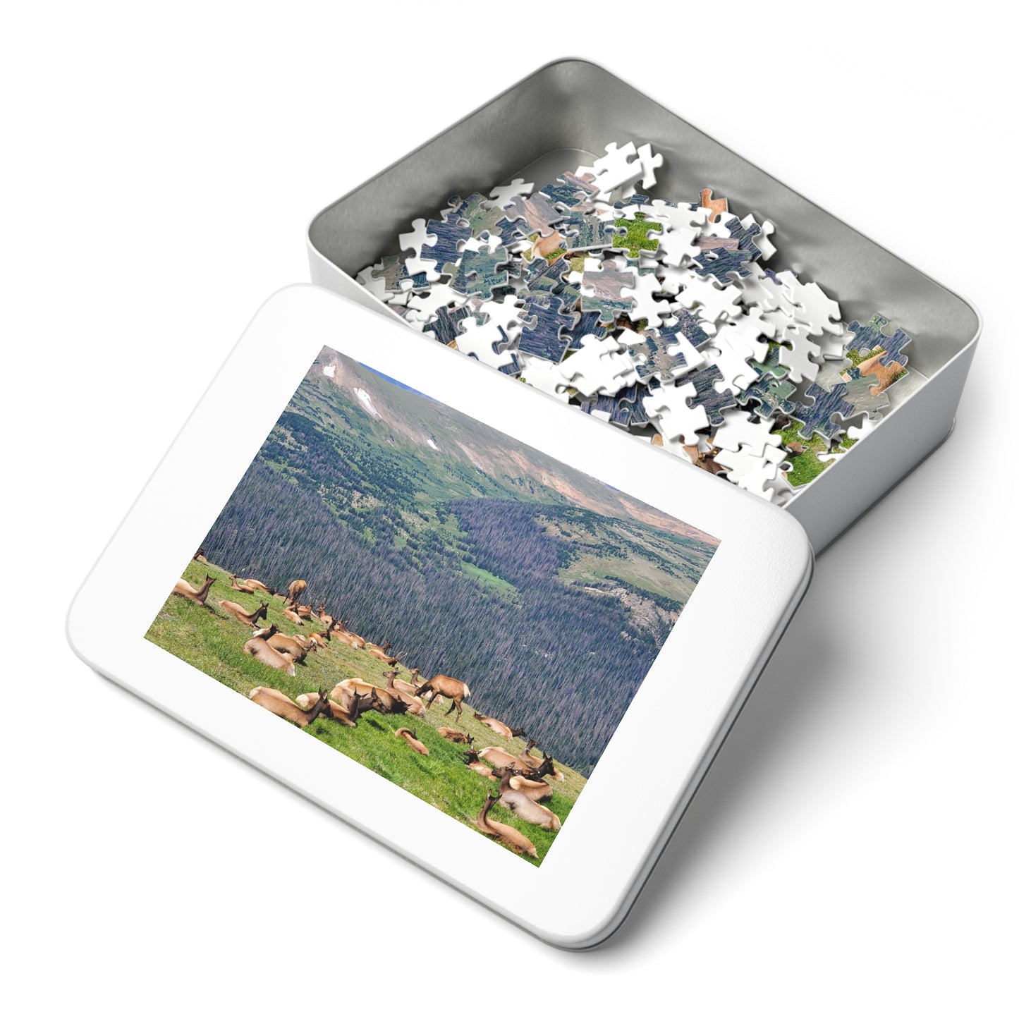 Elk-tastic Puzzling: A Wild Adventure!, Jigsaw Puzzle, Rocky Mountain, Elk Herd