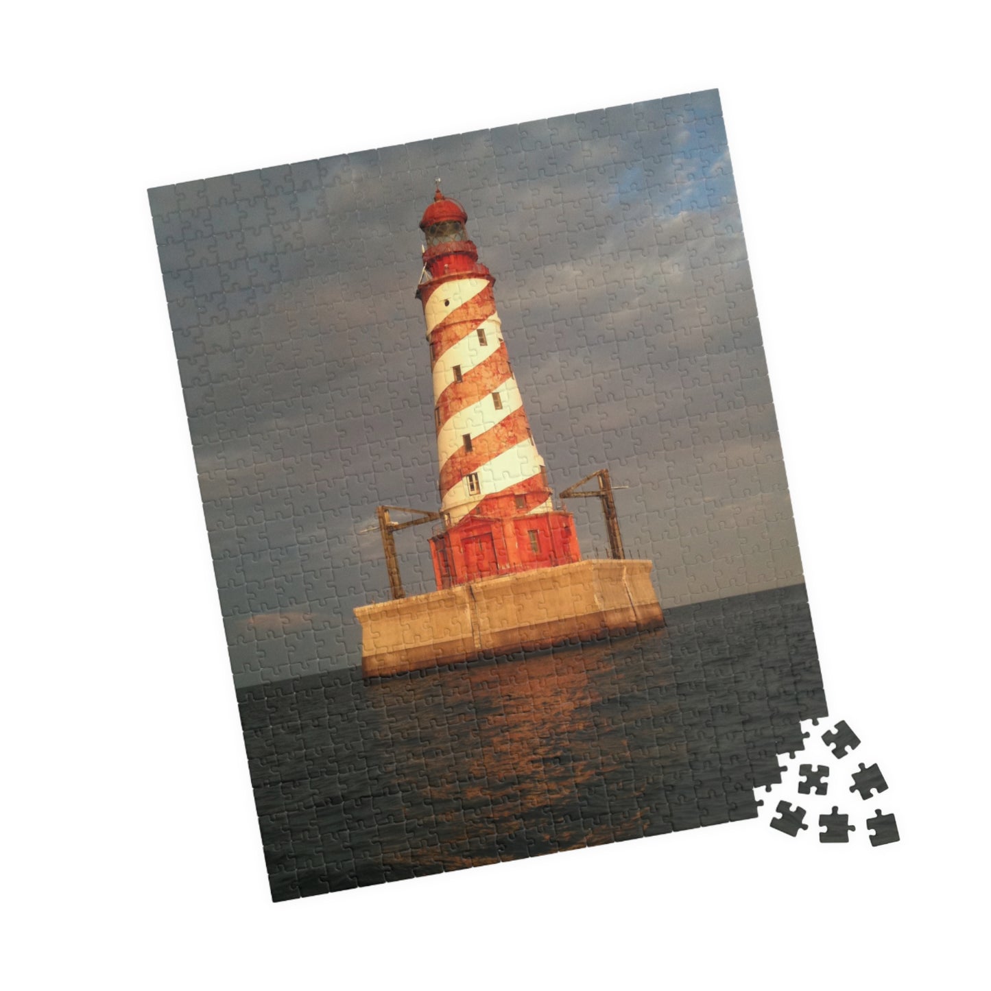 Mystery at White Shoal, Jigsaw Puzzle, White Shoal Lighthouse, Sunrise