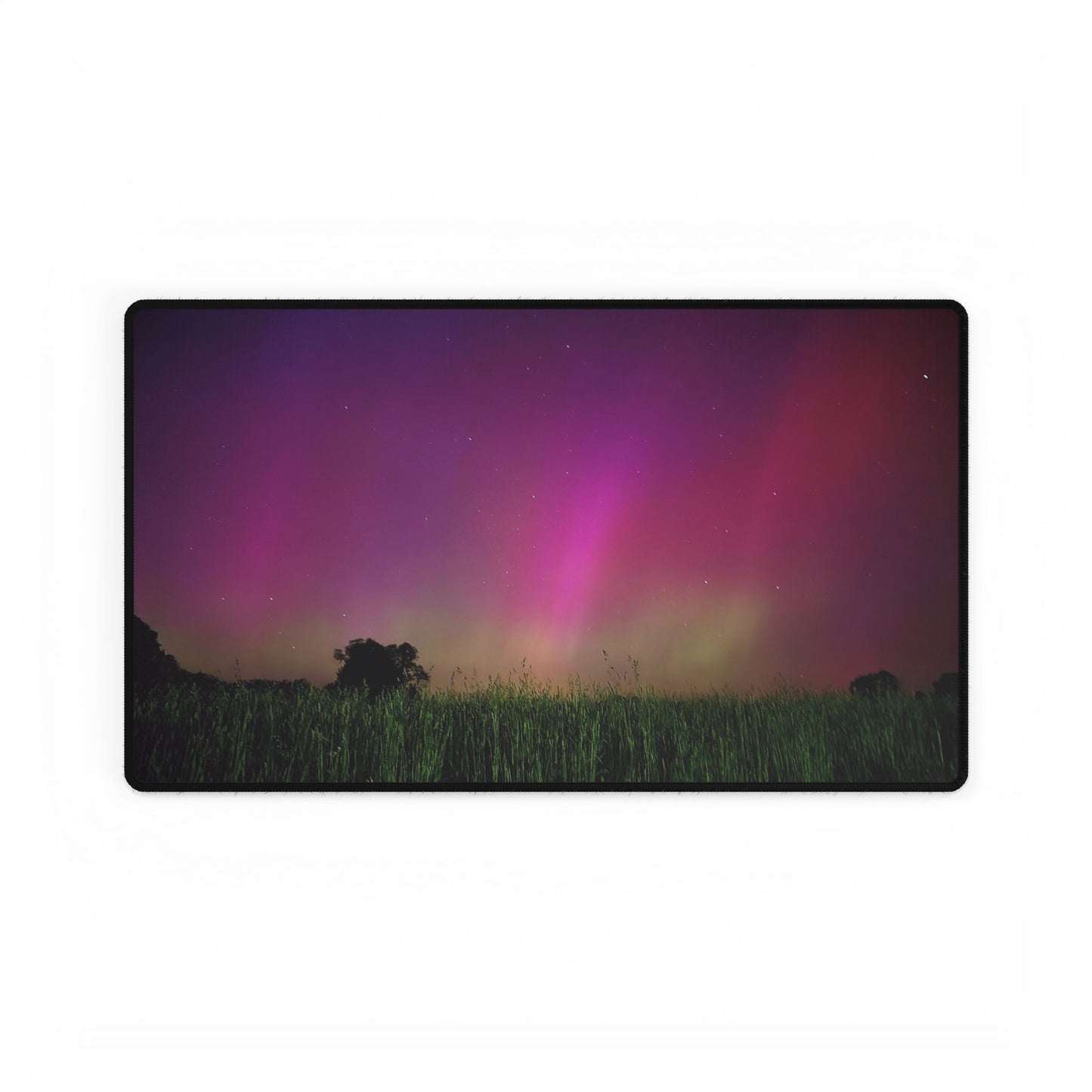 Daydreaming Under the Northern Lights (While Stuck at Work) Desk Mats, Northern Lights Field Desk Mat, Ohio Skyline Table Mat, Home Office Decor, Dorm Room Accessories