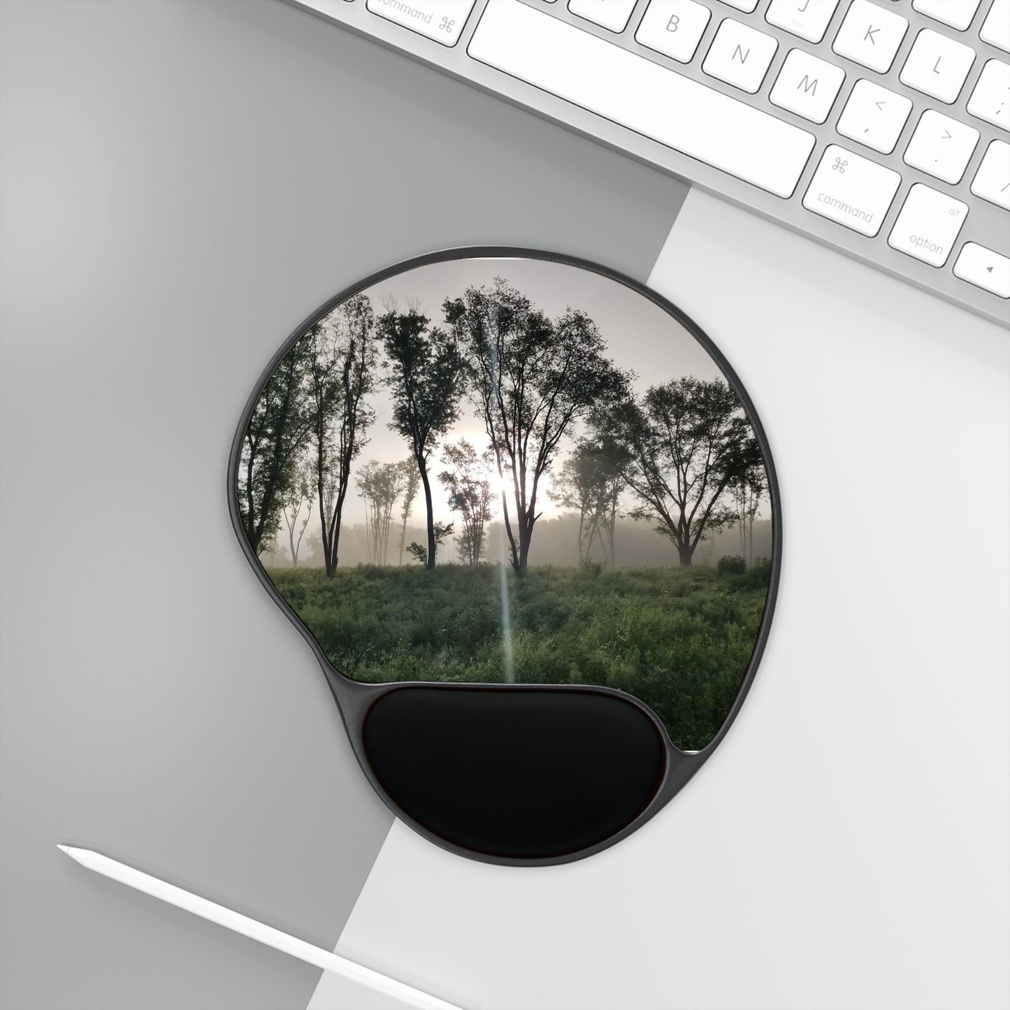 Morning Fog Mouse Pad with Wrist Rest, For Those 8-Hour Workdays of Daydreaming and Wrist Relaxation!