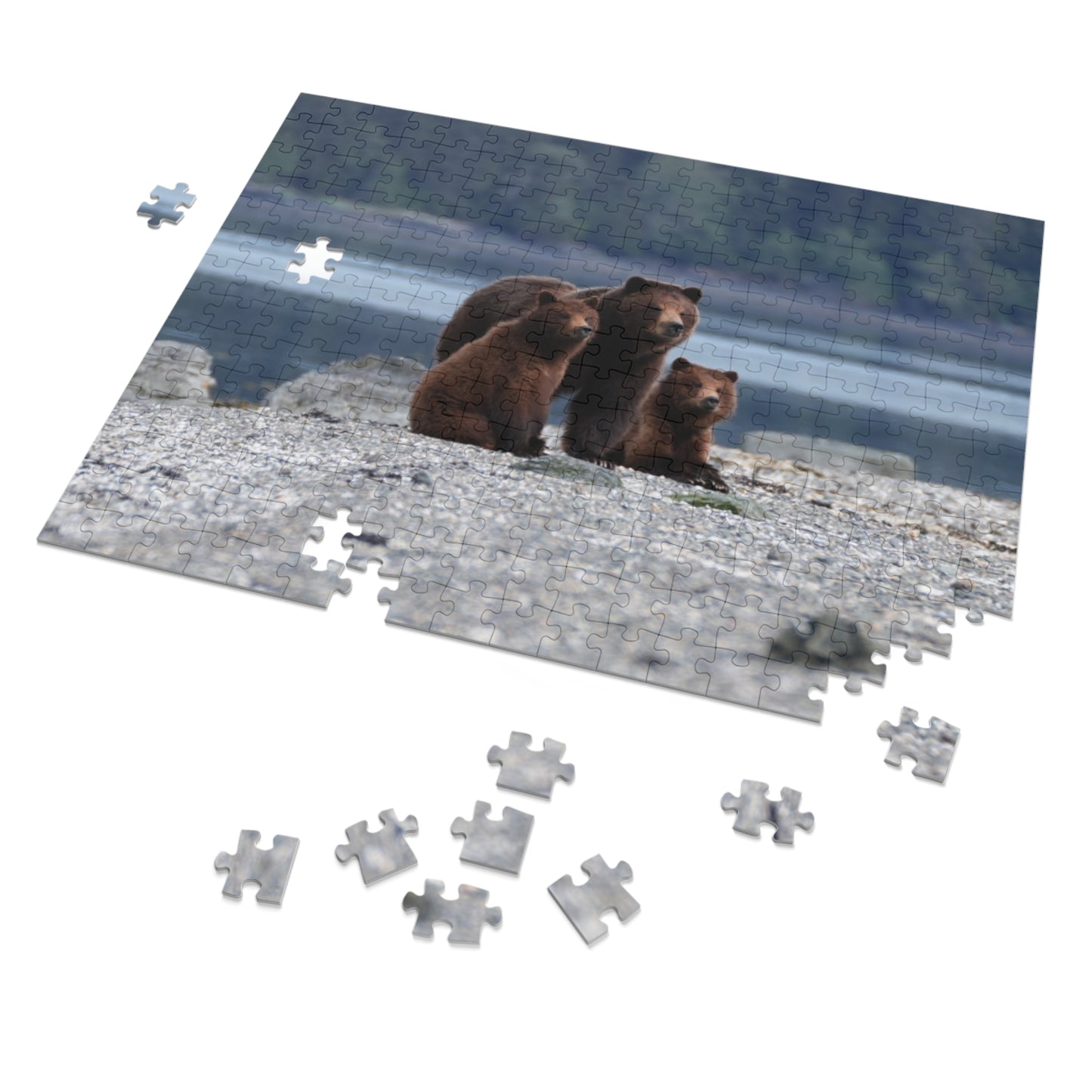 Mama Grizzly's Watchful Puzzle Adventure!, Jigsaw Puzzle with Tin