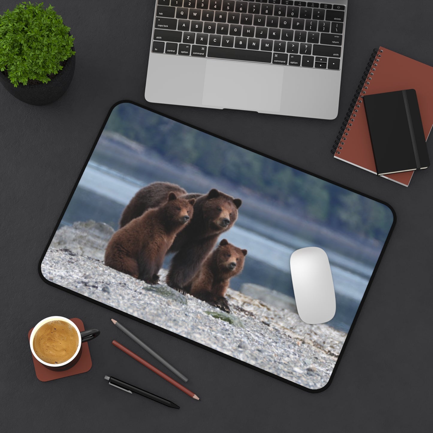 Mama Grizzly's Watchful Eye, Grizzly Edition Desk Mat