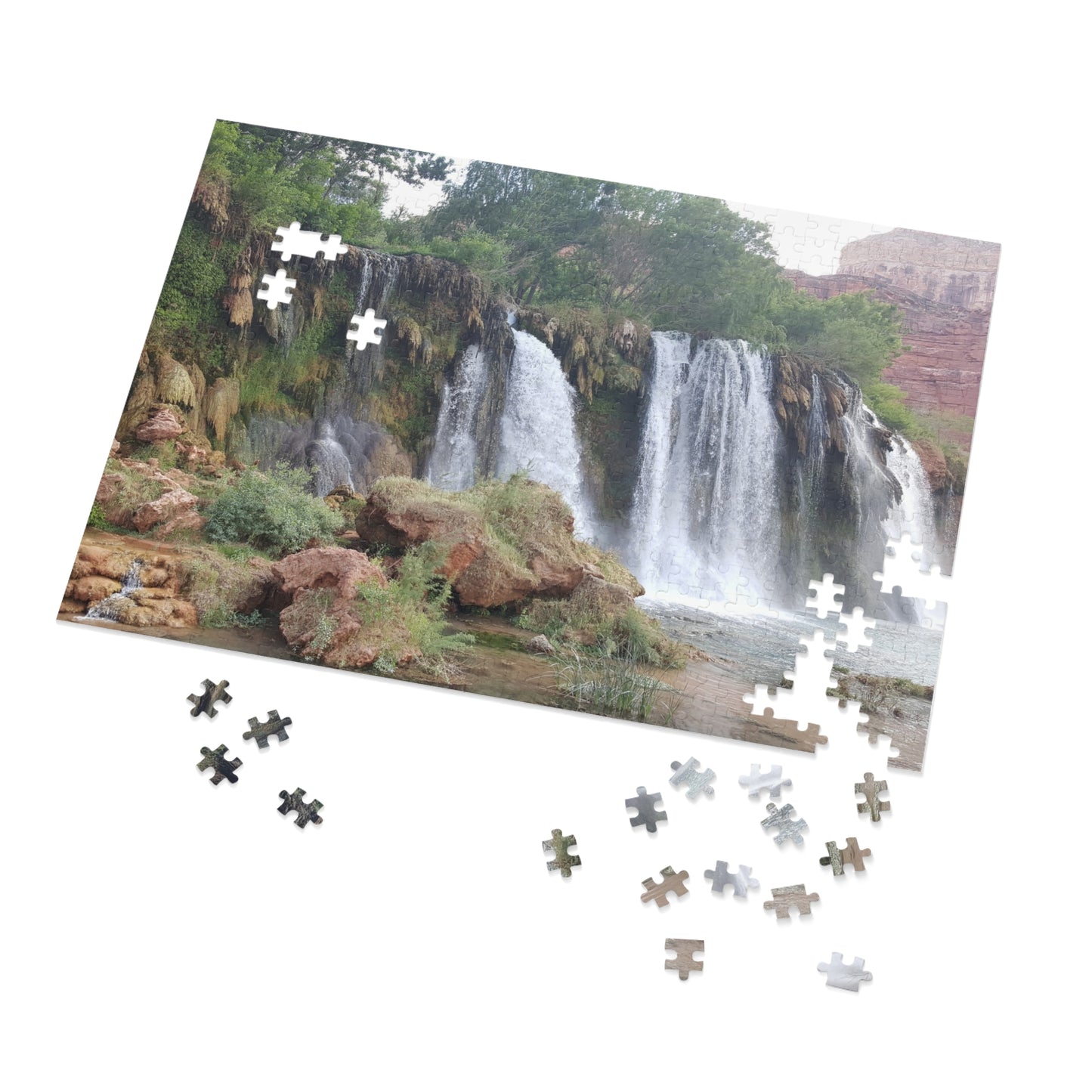 Waterfall Wonders: Puzzle Your Way to Paradise, Jigsaw Puzzle, Arizona Waterfall