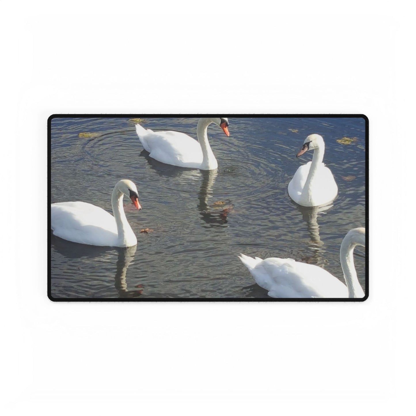 Swanning Around at Work: Because Who Doesn’t Love a Good Float?, Desk Mats, Nature Desk Accessory, Workspace Decor, Office Desk Pad, Desk Blotter, Home Office Gift