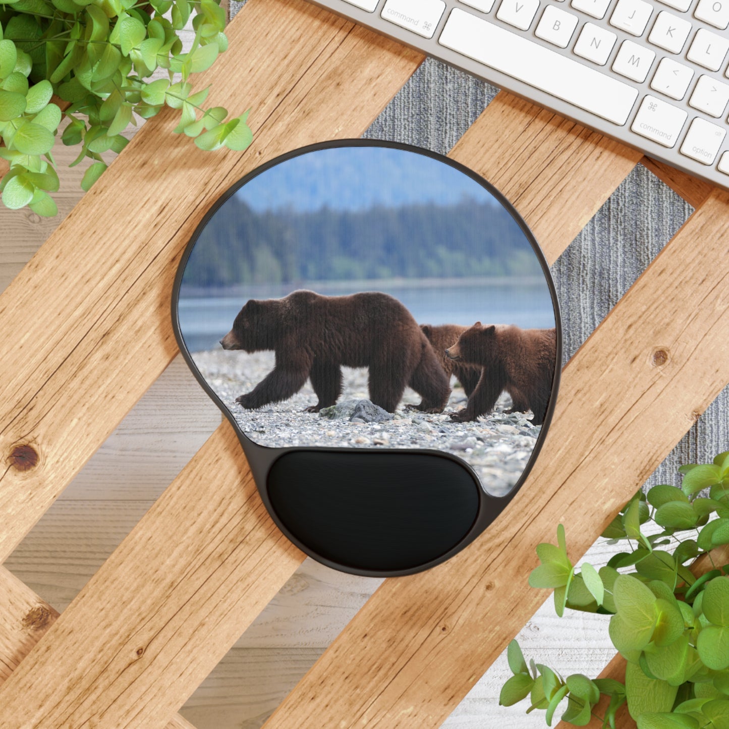 Mama Grizzly Mouse Pad with Wrist Rest, Your Cozy Sidekick for 8 Hours of Bearly Working!