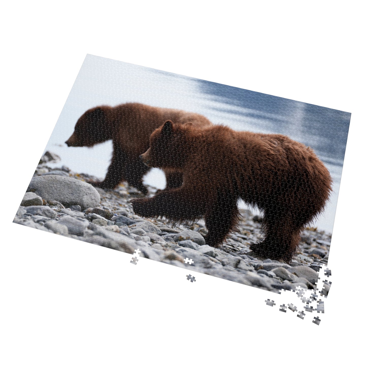 Cuddle Up with Grizzly Cubs!, Jigsaw Puzzle with Tin