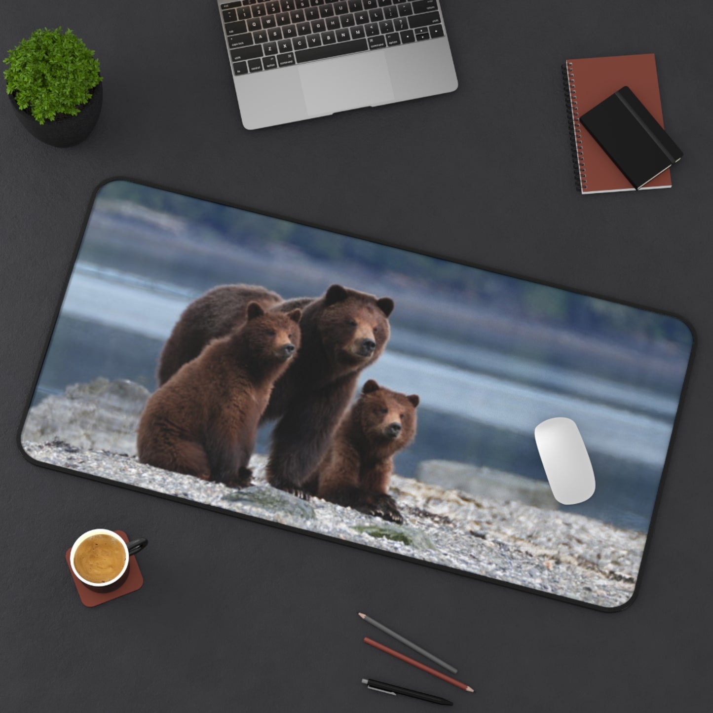 Mama Grizzly's Watchful Eye, Grizzly Edition Desk Mat