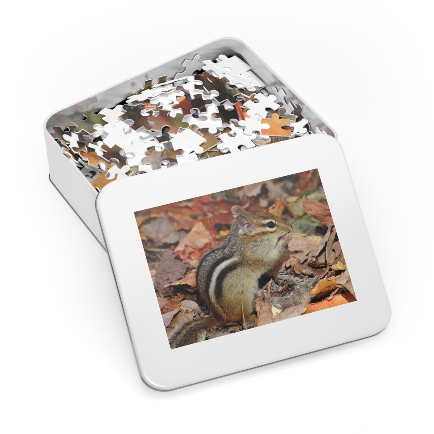 Charming Chipmunk Chaos, Jigsaw Puzzle, Chipmunk Design