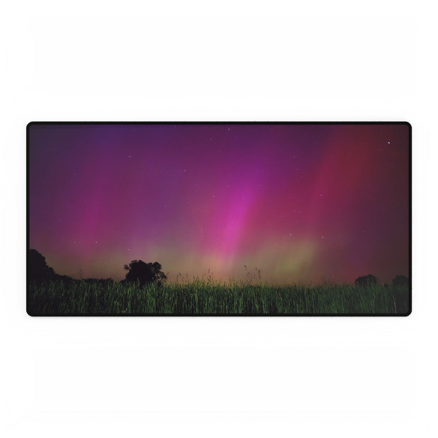 Daydreaming Under the Northern Lights (While Stuck at Work) Desk Mats, Northern Lights Field Desk Mat, Ohio Skyline Table Mat, Home Office Decor, Dorm Room Accessories