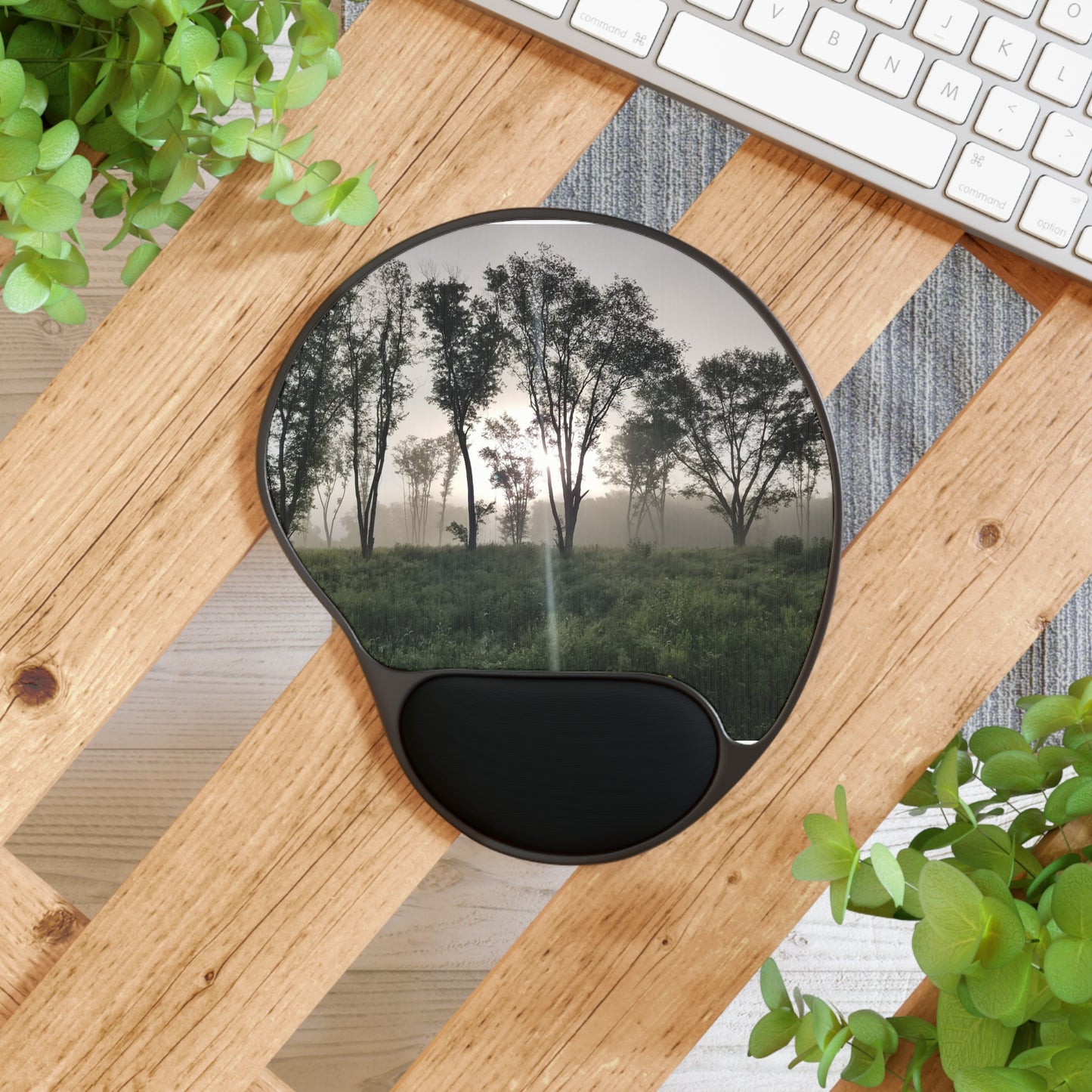 Morning Fog Mouse Pad with Wrist Rest, For Those 8-Hour Workdays of Daydreaming and Wrist Relaxation!